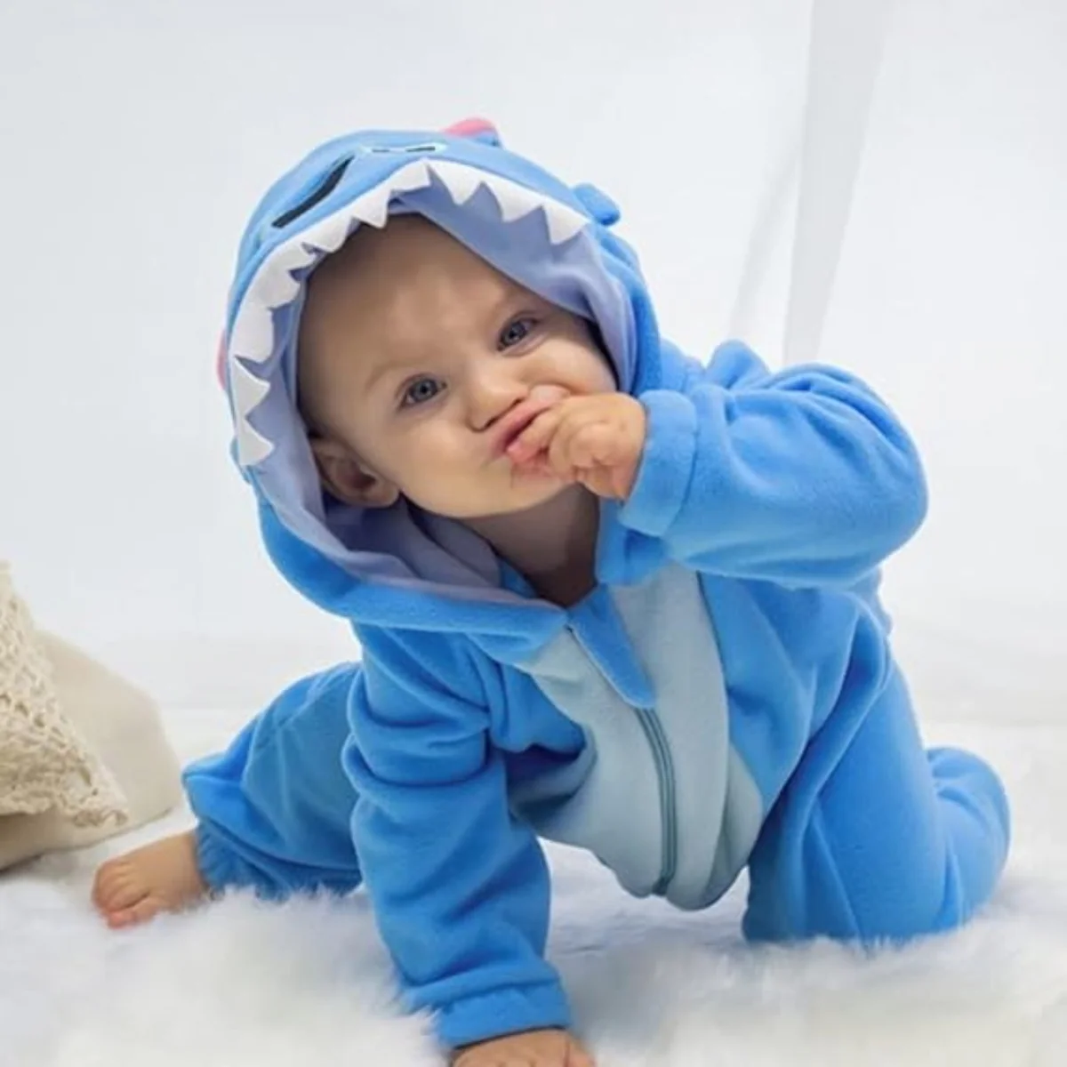 3D Stitch Fleece Romper - 18-24M - Image 4