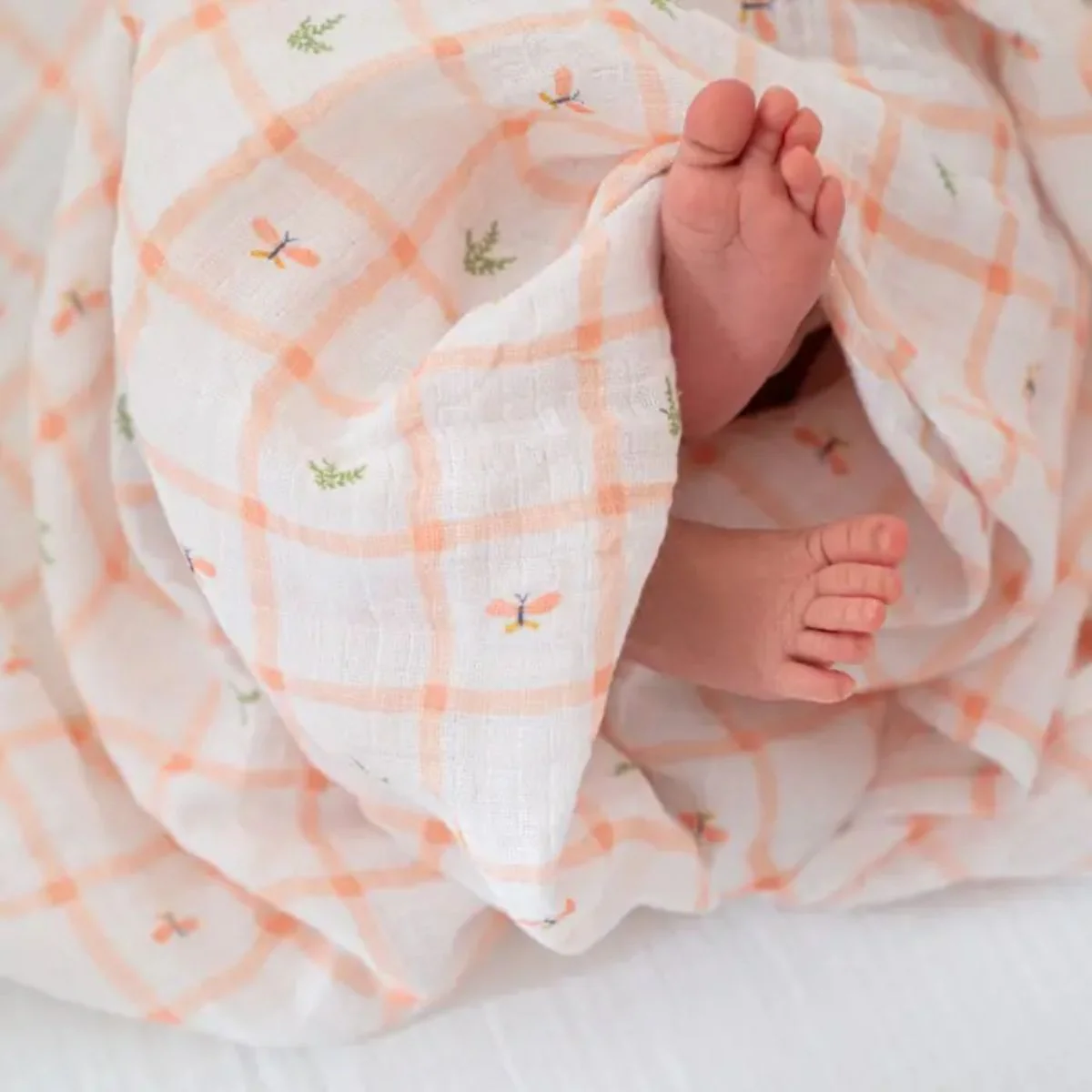 Aden + Anais - 4 Pk Essentials Muslin Cotton Swaddles, Country Floral - Image 3
