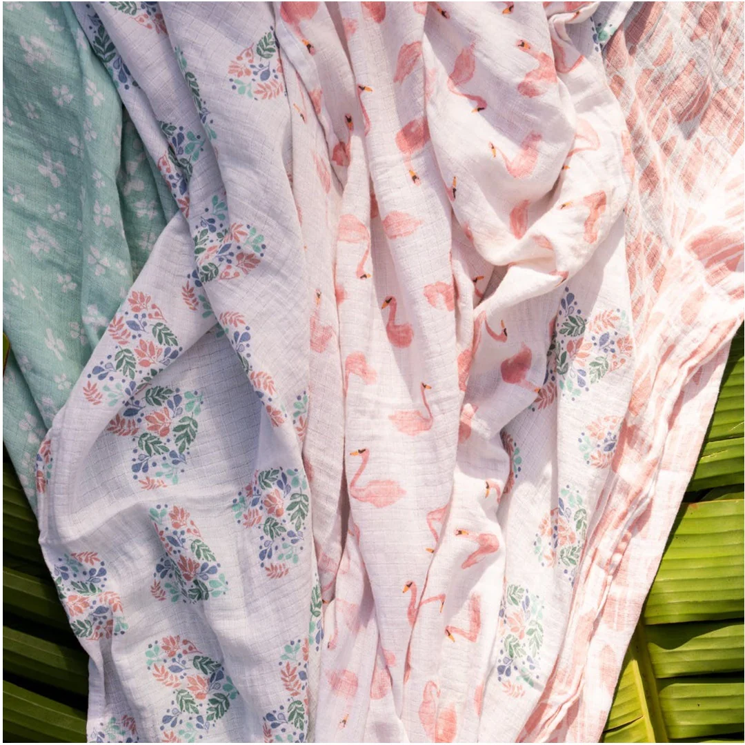 Aden + Anais - 4 Pk Muslin Swaddles, Briar Rose - Image 3
