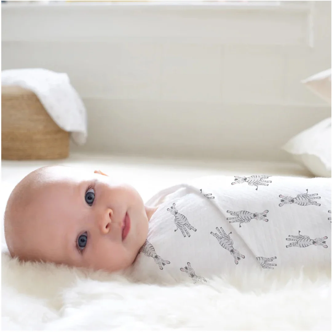 Aden + Anais - 4Pk Muslin Swaddles, Safari Babes - Image 9