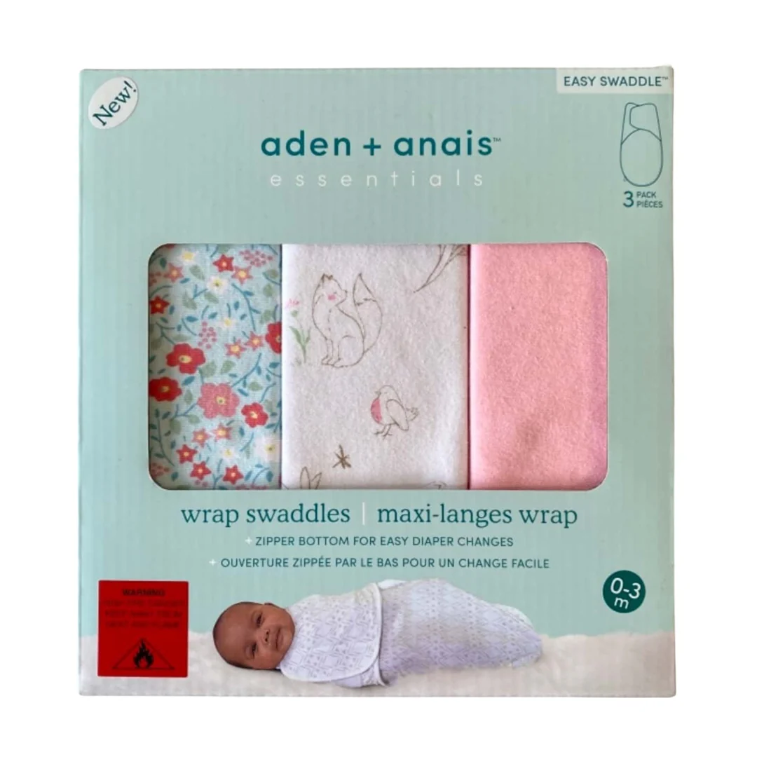 Aden + Anais Essentials Wrap Swaddle 3 pack - Fairy Tale Flowers 0-3 months - Image 5