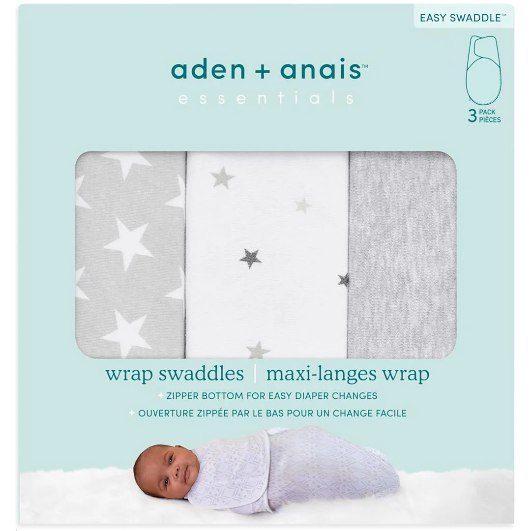 Aden + Anais Essentials Wrap Swaddle 3 pack - Twinkle 0-3 months - Image 5