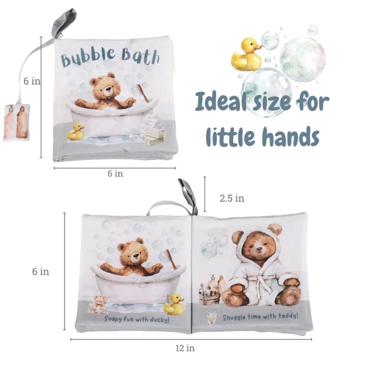 Ali+Oli Baby Cloth Crinkle Book – Bubble Bath - Image 9