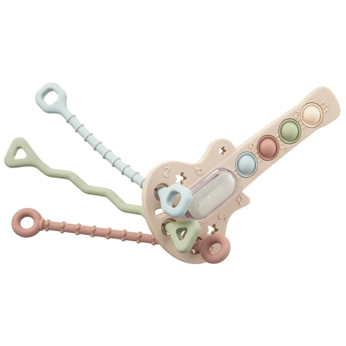 Ali+Oli Guitar-Shaped Sensory Pull & Teether Activity Toy - Image 3