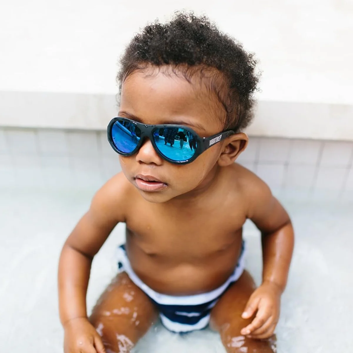 Babiators Polarized Aviator Sunglasses Cool Blue Lenses - 3-5 years - Image 4