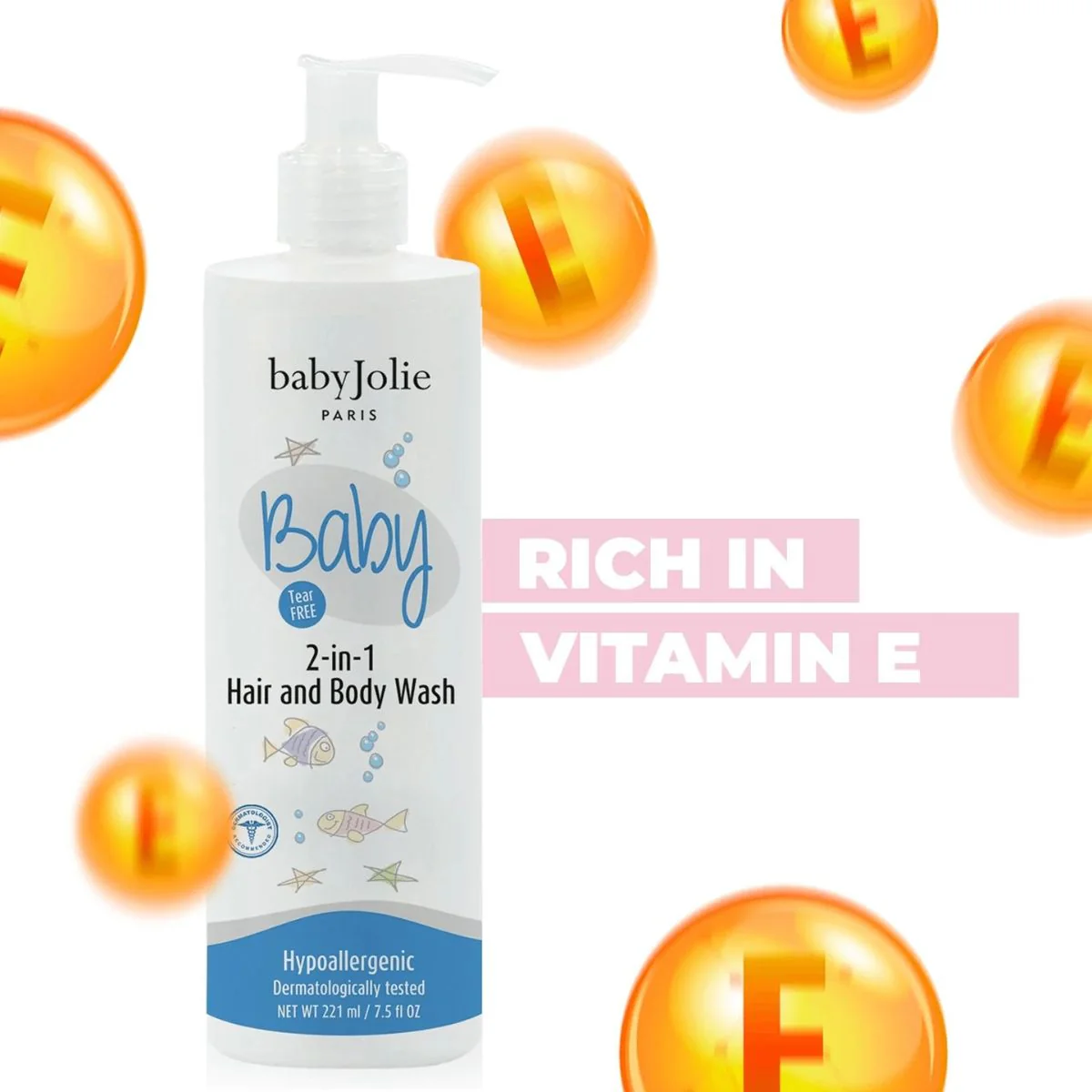 Baby Jolie Paris 2-in-1 Hair and Body Wash 7.5 oz - Image 5
