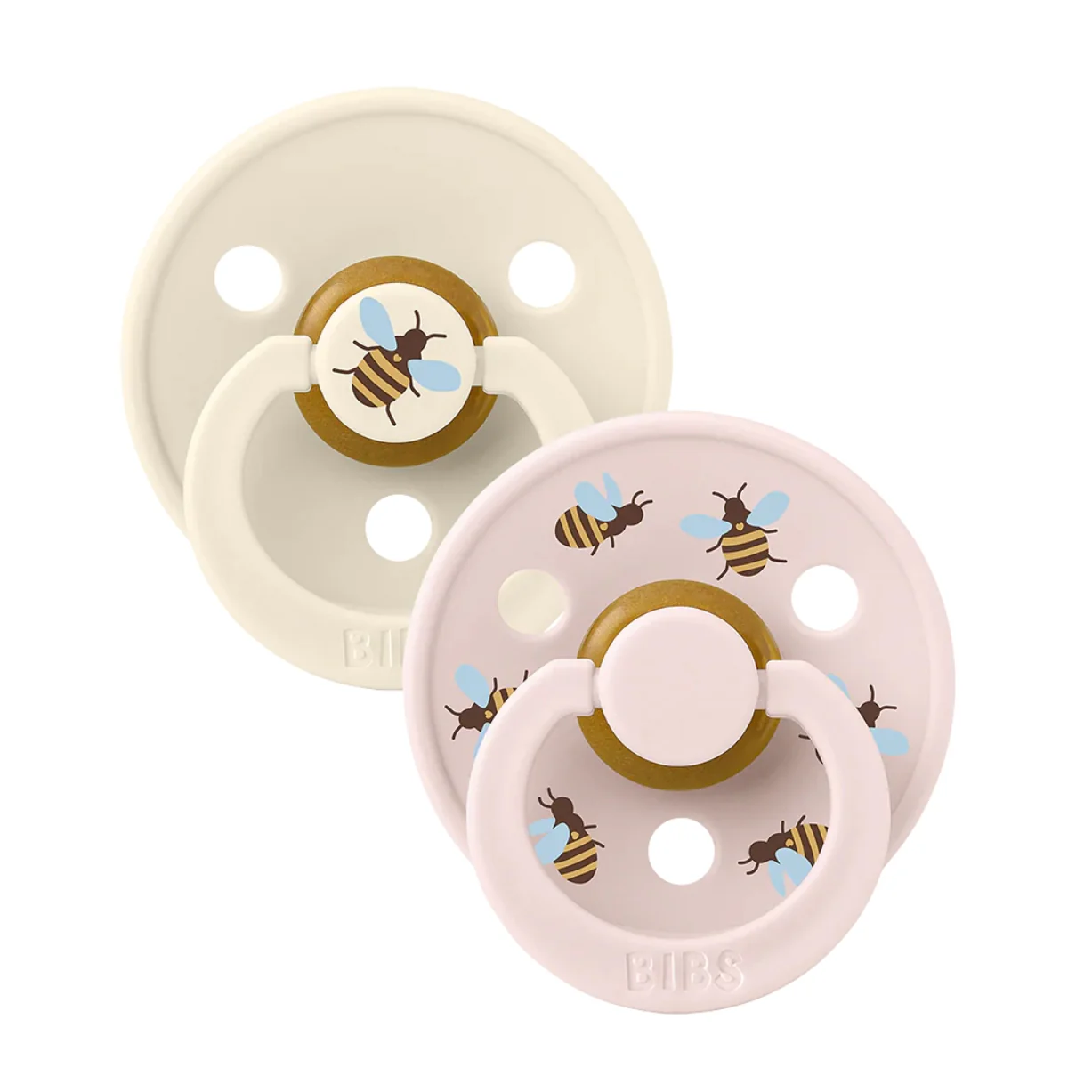 Bibs STUDIO Colour 2 PACK Bumblebee - Ivory/Petal - 2 ( 6M +)