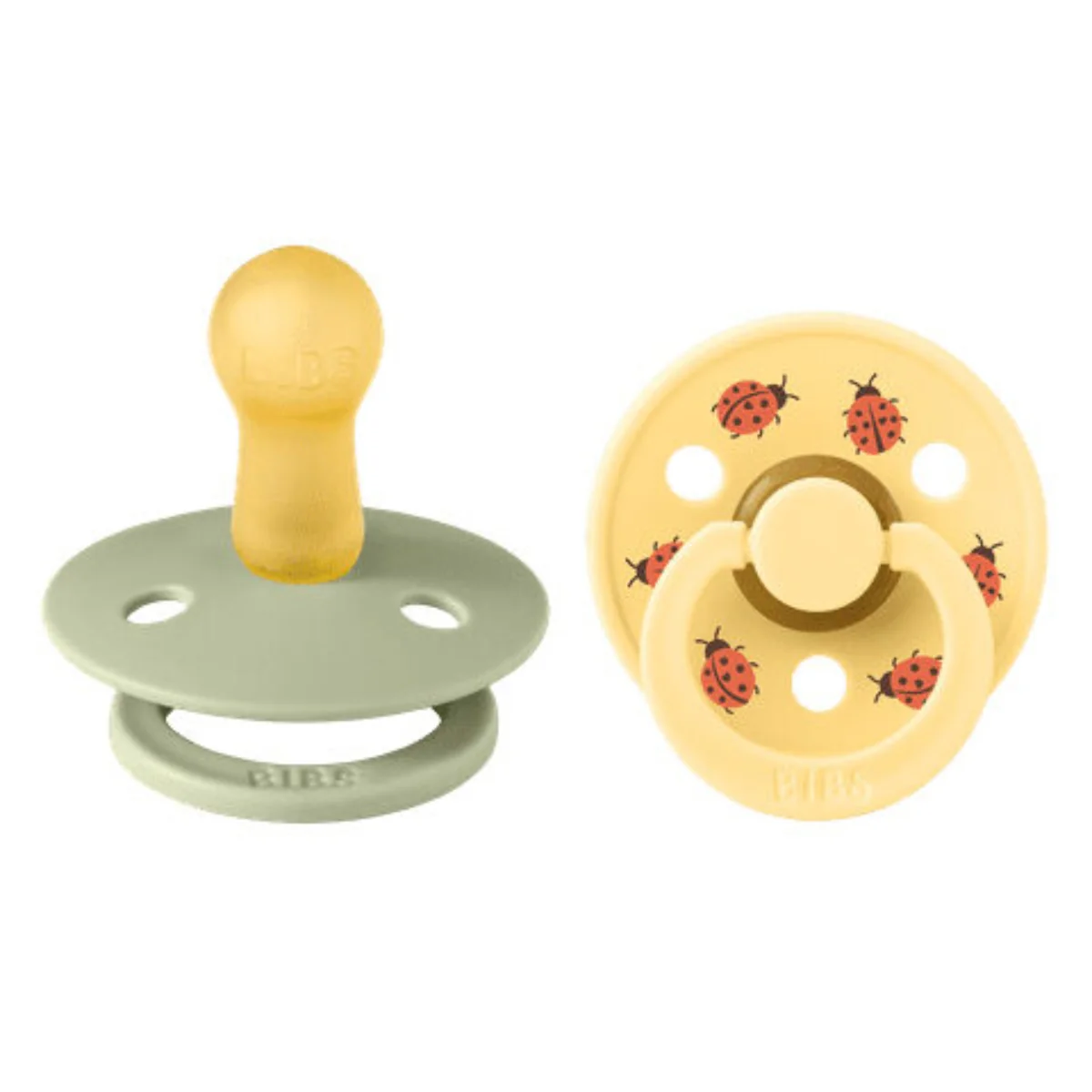 Bibs STUDIO Colour 2 PACK Ladybug - Sage/Pale Butter - 2 ( 6M +) - Image 3