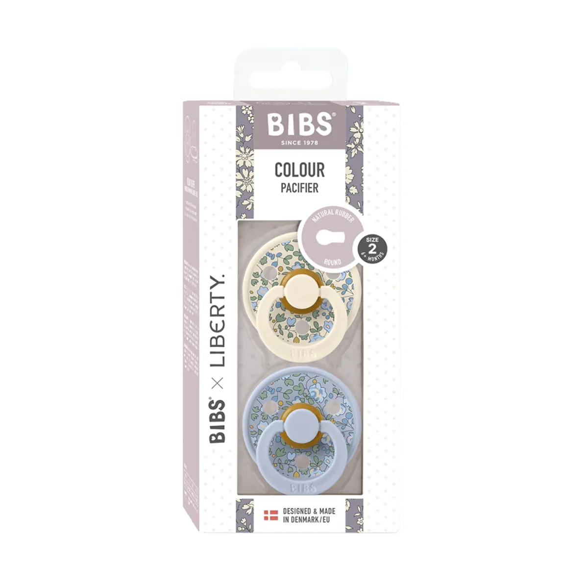 BIBS x LIBERTY Colour 2 Pack Eloise - Dusty Blue Mix - 2 ( 6M +) - Image 6