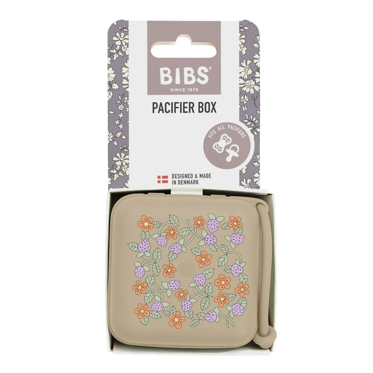 BIBS x LIBERTY Pacifier Box - Strawberries and Cream Vanilla - Image 4