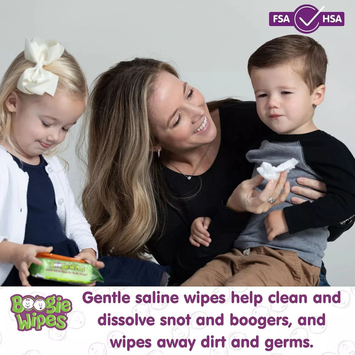 Boogie Wipes Saline Nose Wipes Unscented - 90 Count - Image 7