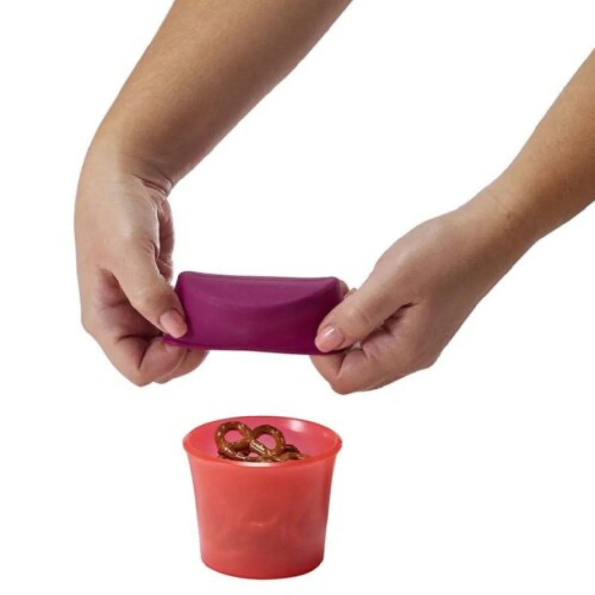 Boon Snug Silicone Snack - Pink Multi - Image 3