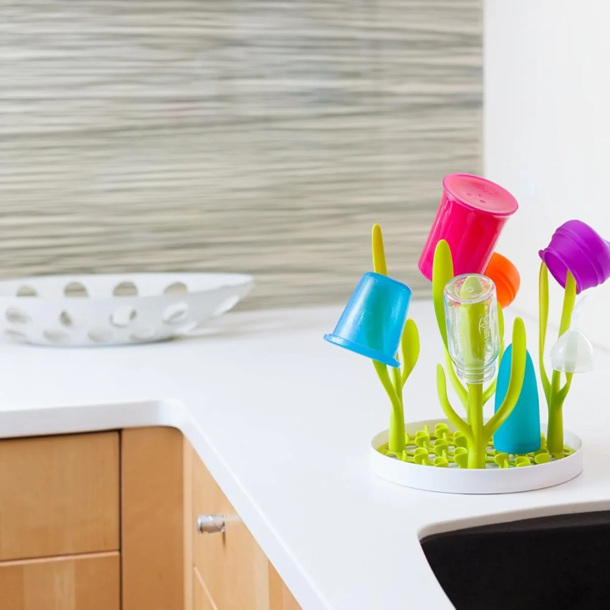 Boon Sprig Countertop Drying Rack - Green - Image 6