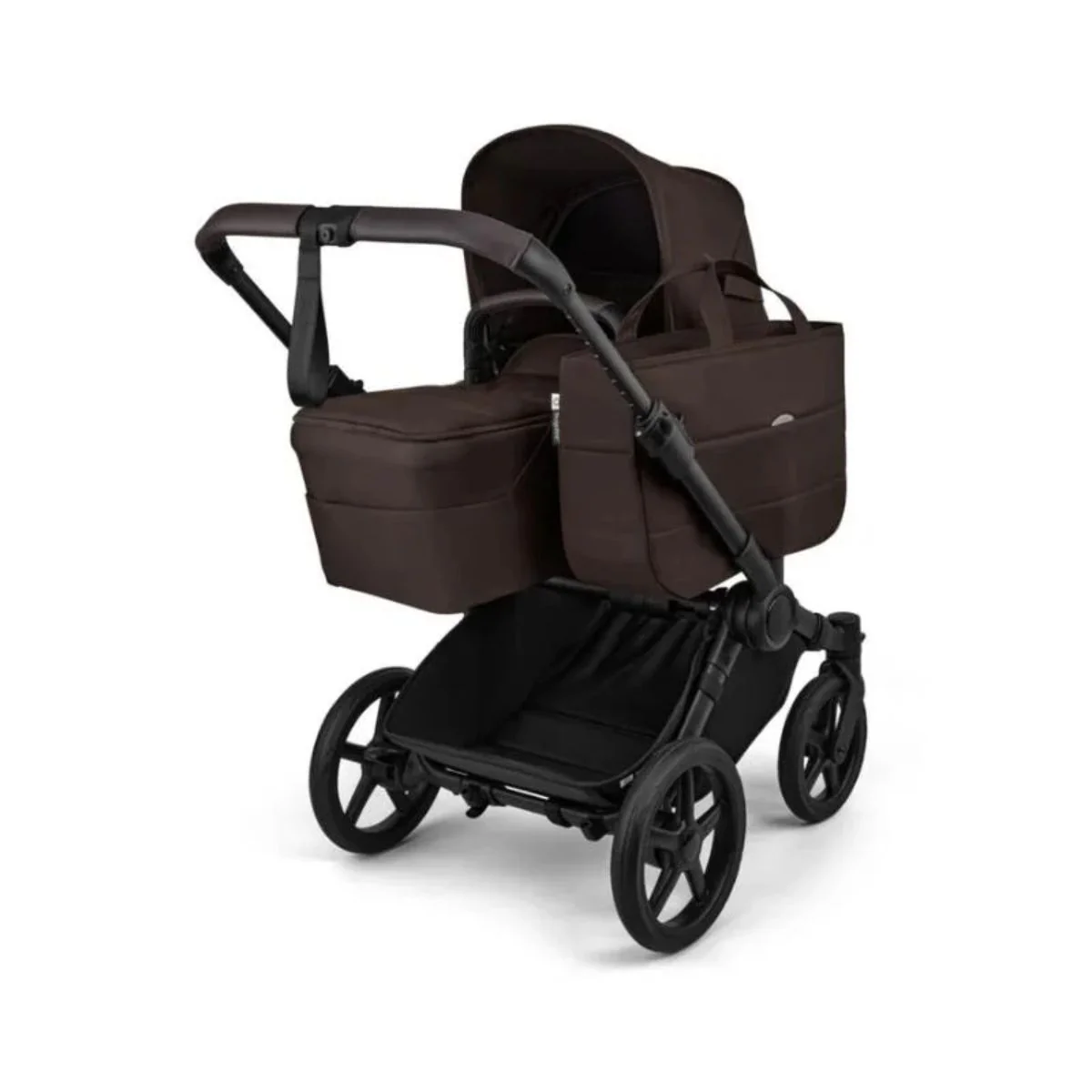 Bugaboo Donkey 6 Complete Single-to-Double Stroller - Black / Cocoa Brown - Image 10