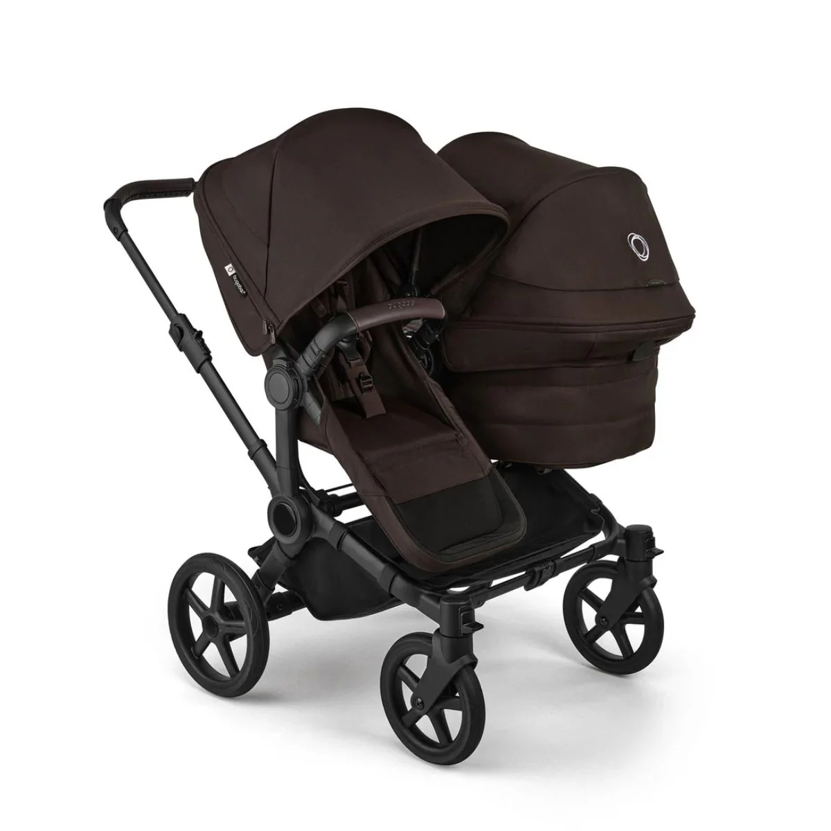 Bugaboo Donkey 6 Complete Single-to-Double Stroller - Black / Cocoa Brown - Image 3