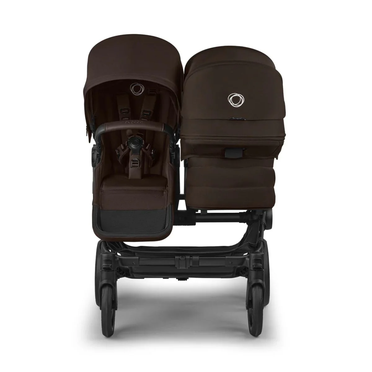 Bugaboo Donkey 6 Complete Single-to-Double Stroller - Black / Cocoa Brown - Image 4