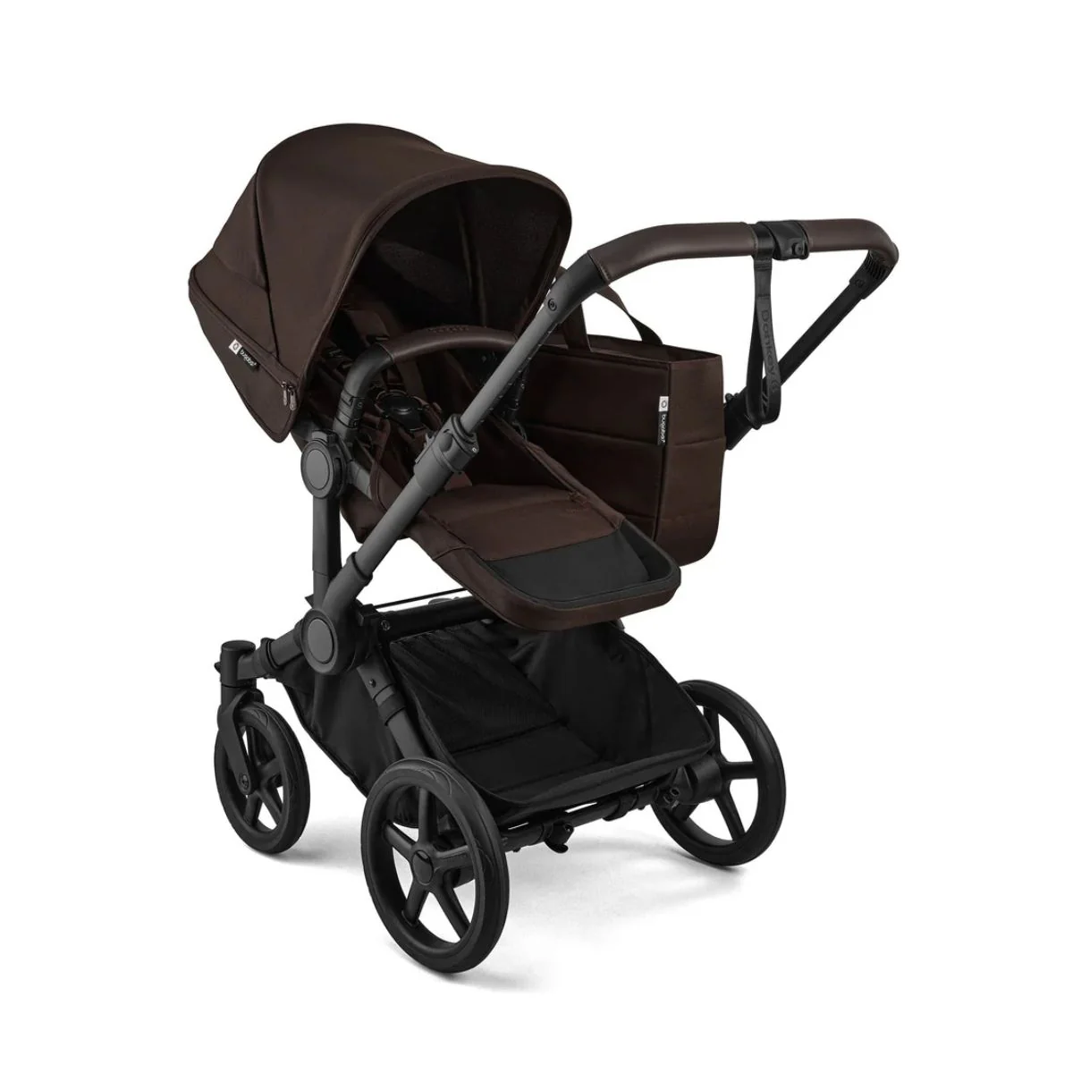 Bugaboo Donkey 6 Complete Single-to-Double Stroller - Black / Cocoa Brown - Image 8