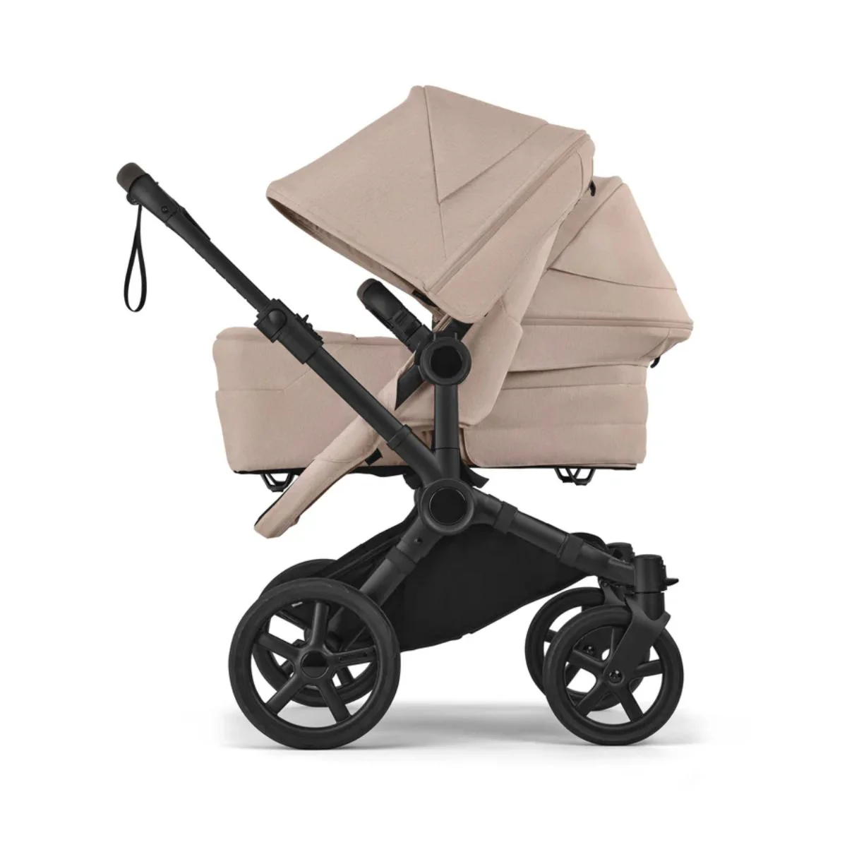 Bugaboo Donkey 6 Complete Single-to-Double Stroller - Black / Desert Taupe Melange - Image 10