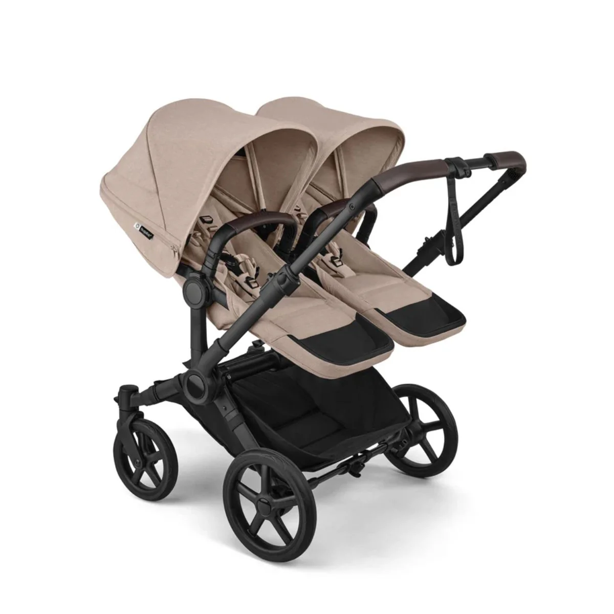 Bugaboo Donkey 6 Complete Single-to-Double Stroller - Black / Desert Taupe Melange - Image 11