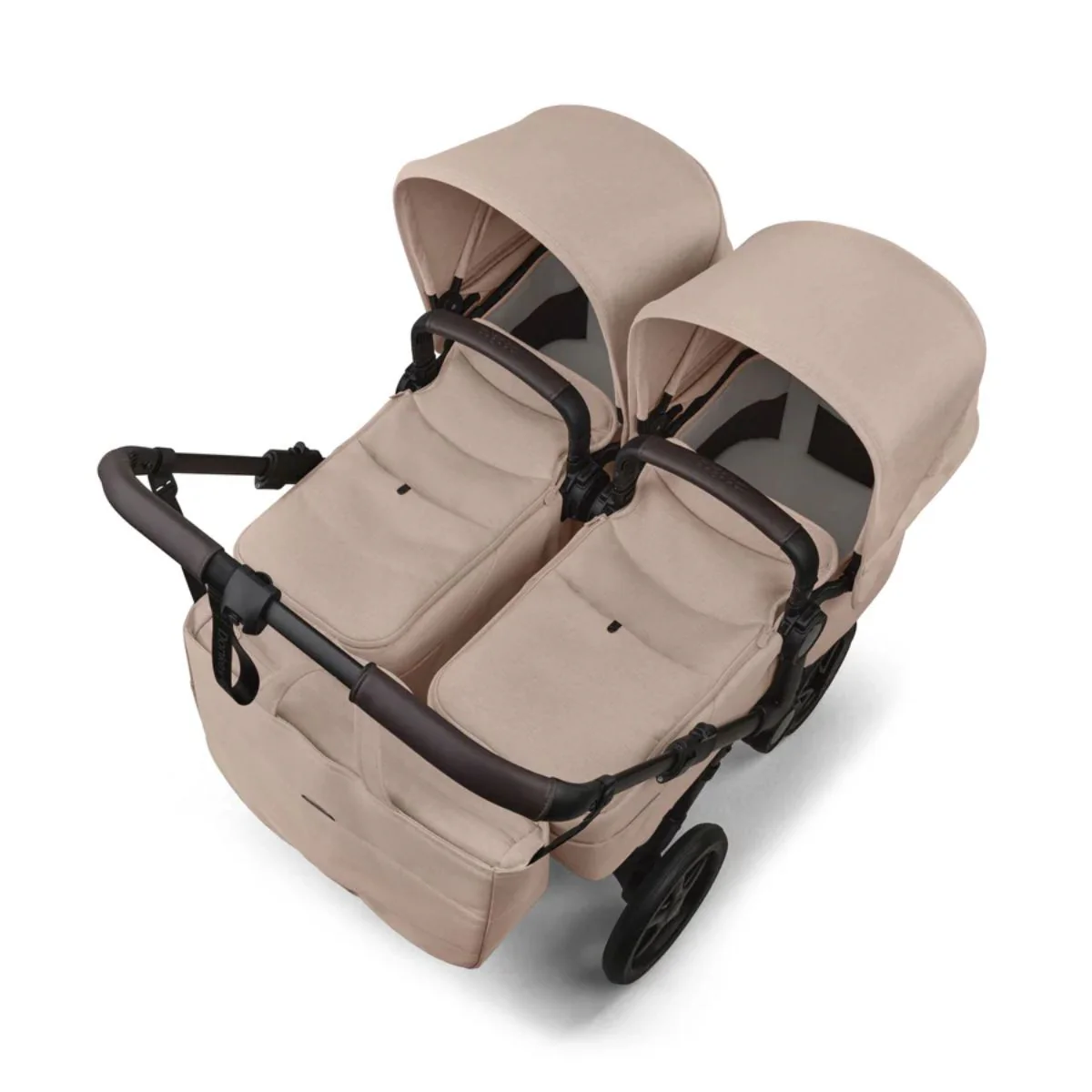 Bugaboo Donkey 6 Complete Single-to-Double Stroller - Black / Desert Taupe Melange - Image 12