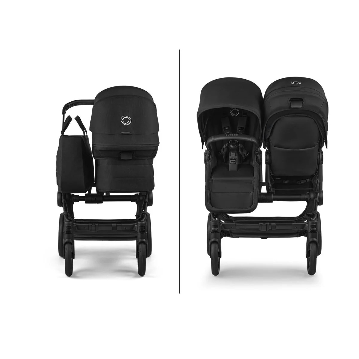Bugaboo Donkey 6 Complete Single-to-Double Stroller - Black / Desert Taupe Melange - Image 15