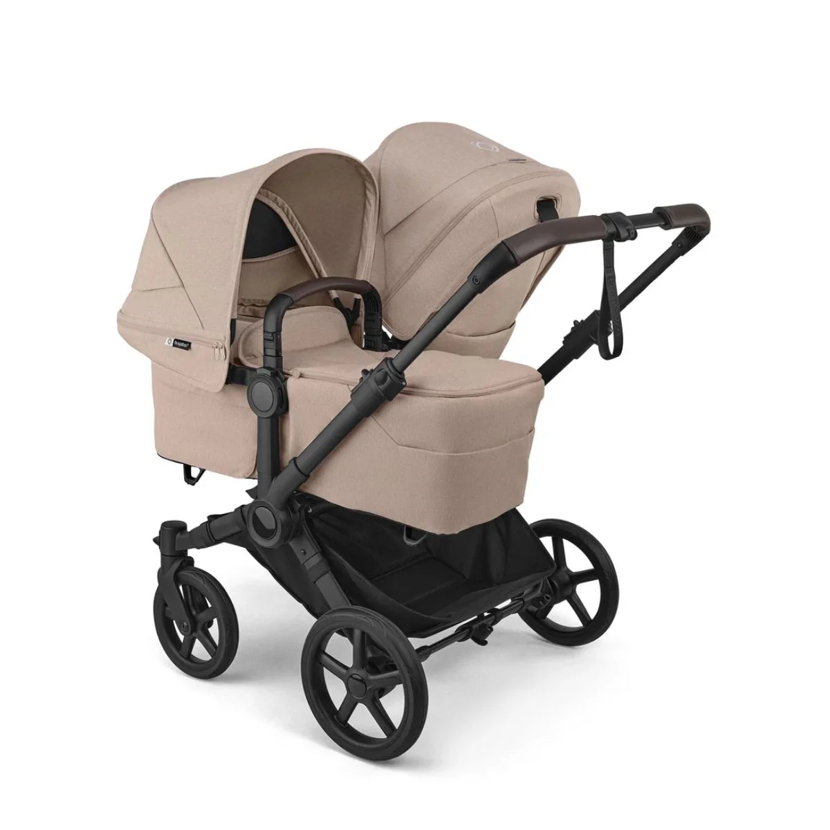 Bugaboo Donkey 6 Complete Single-to-Double Stroller - Black / Desert Taupe Melange - Image 2