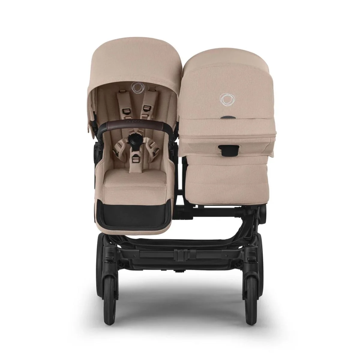 Bugaboo Donkey 6 Complete Single-to-Double Stroller - Black / Desert Taupe Melange - Image 3