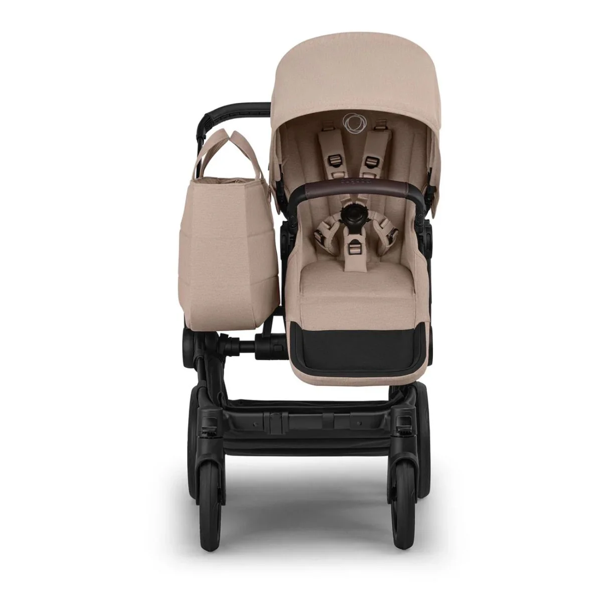Bugaboo Donkey 6 Complete Single-to-Double Stroller - Black / Desert Taupe Melange - Image 4