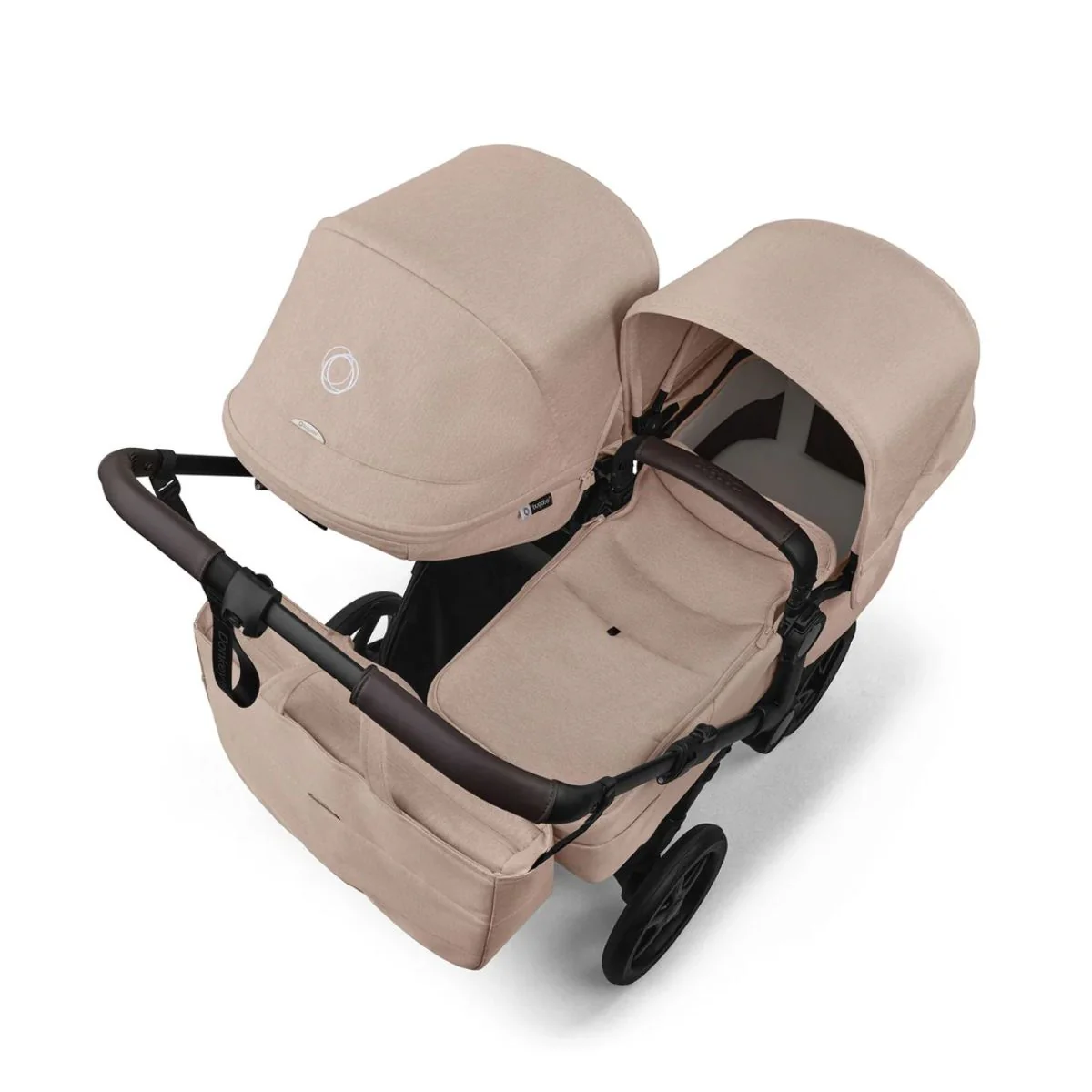 Bugaboo Donkey 6 Complete Single-to-Double Stroller - Black / Desert Taupe Melange - Image 8