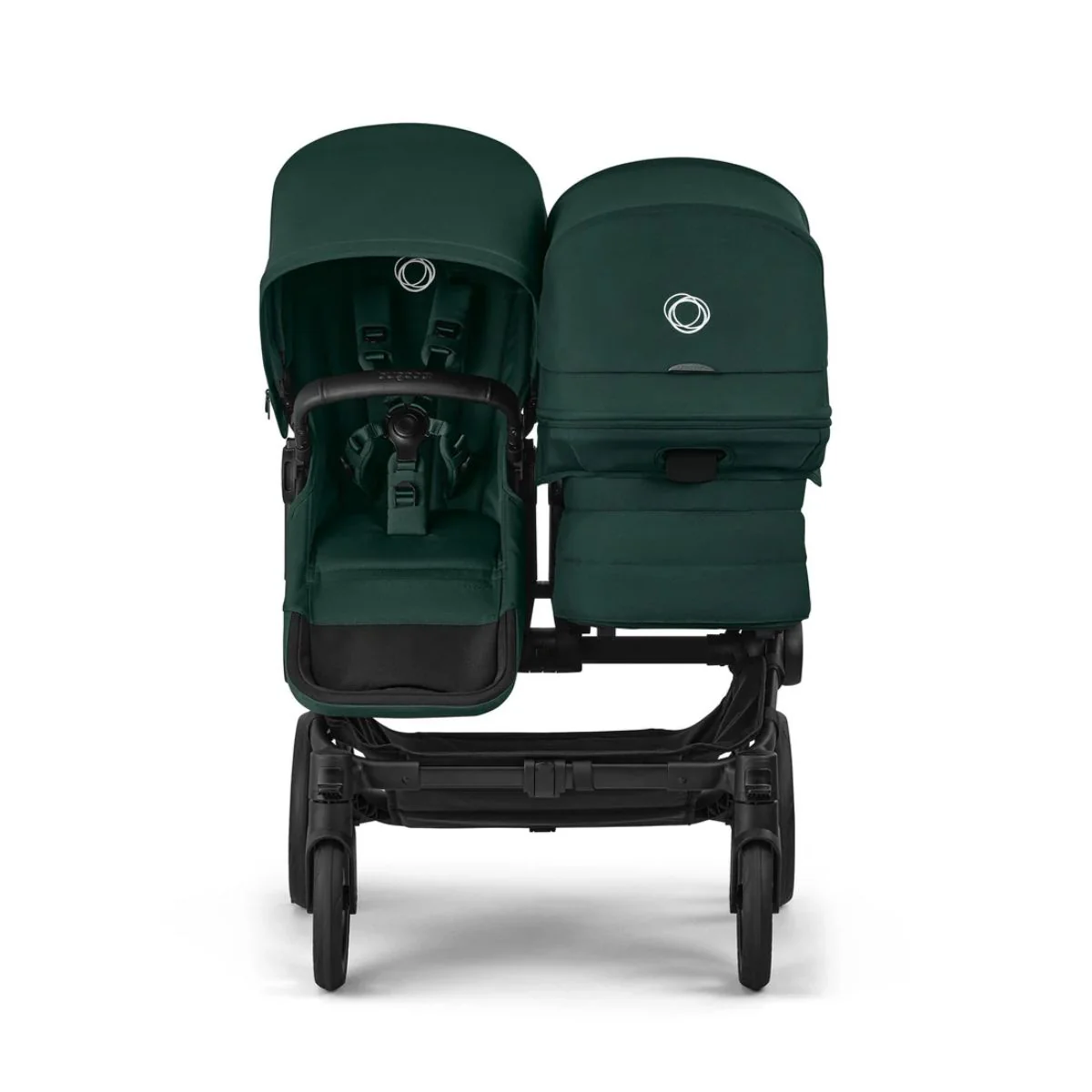 Bugaboo Donkey 6 Complete Single-to-Double Stroller - Black / Fern Green - Image 3