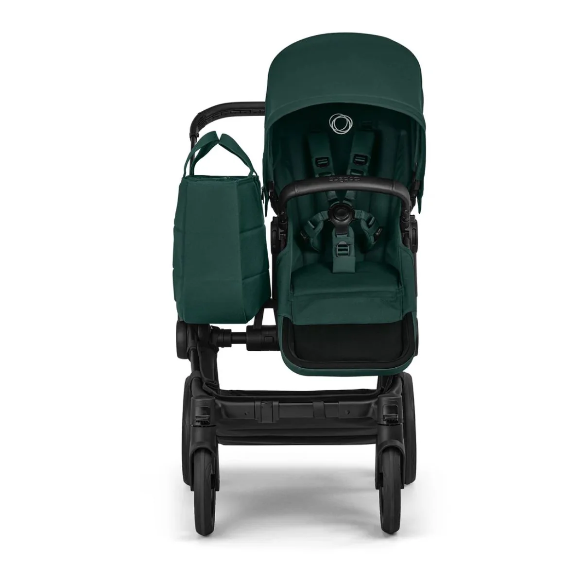 Bugaboo Donkey 6 Complete Single-to-Double Stroller - Black / Fern Green - Image 4