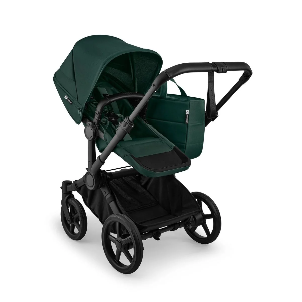 Bugaboo Donkey 6 Complete Single-to-Double Stroller - Black / Fern Green - Image 5
