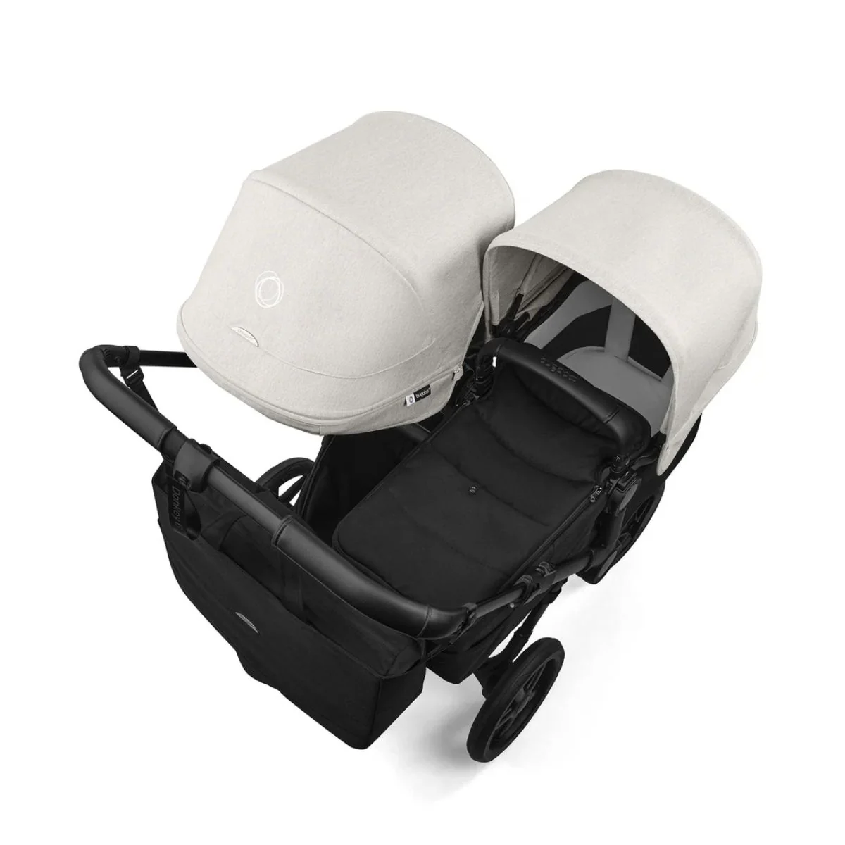 Bugaboo Donkey 6 Complete Single-to-Double Stroller - Black / Heritage Black / Misty White - Image 8
