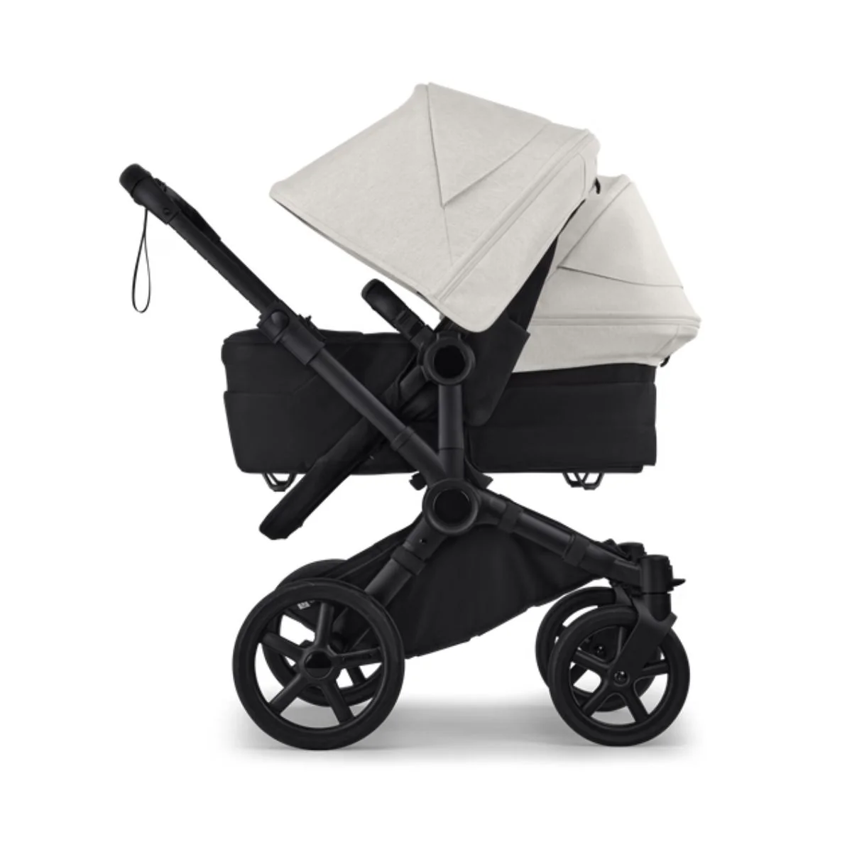 Bugaboo Donkey 6 Complete Single-to-Double Stroller - Black / Heritage Black / Misty White - Image 9