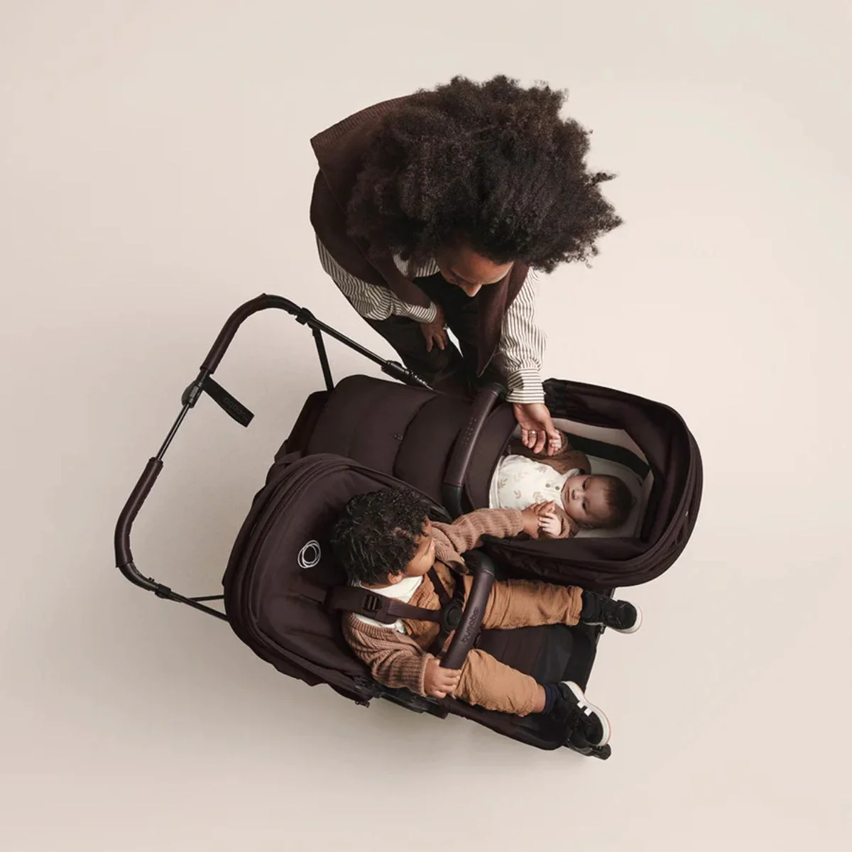 Bugaboo Donkey 6 Complete Single-to-Double Stroller - Black / Moon Grey - Image 2