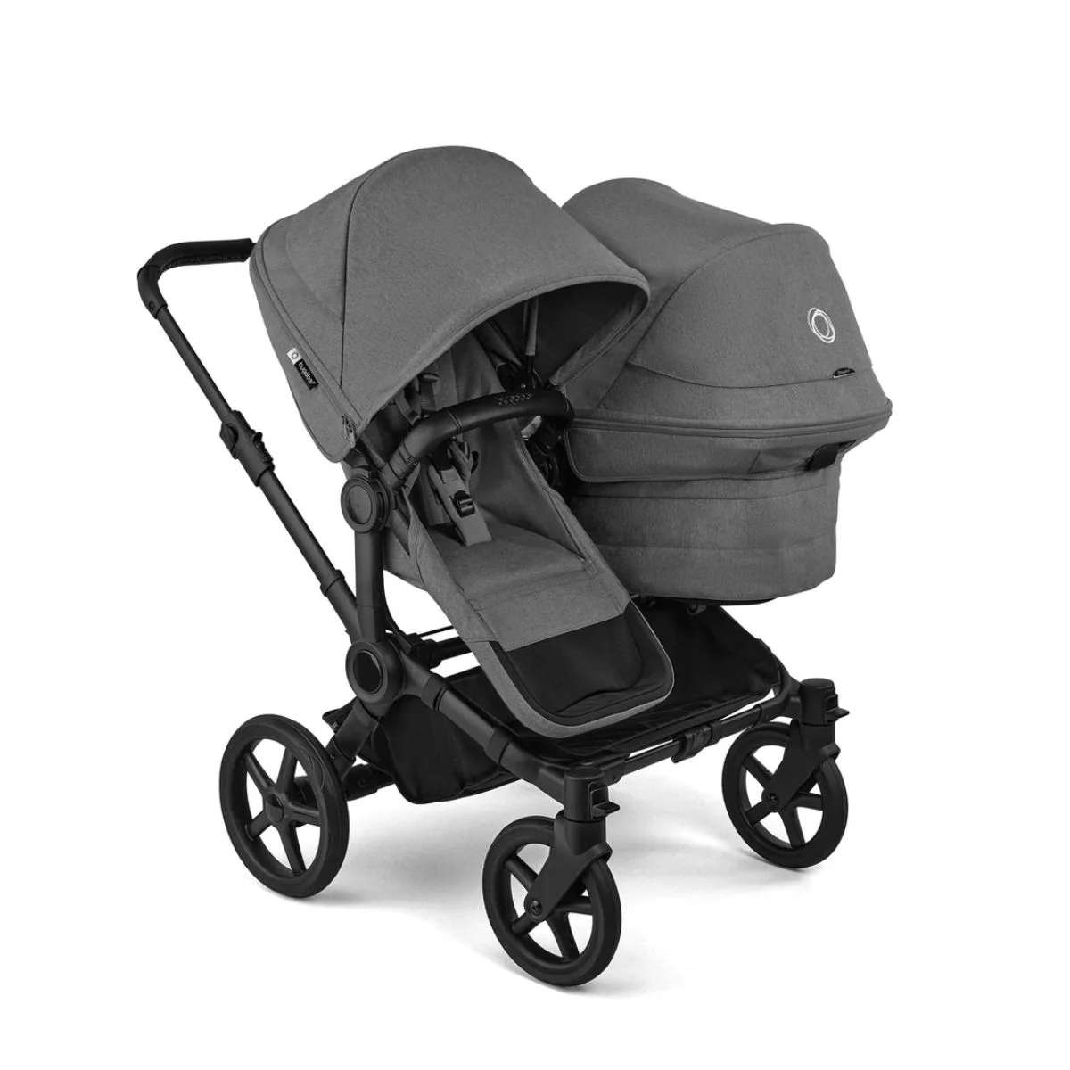 Bugaboo Donkey 6 Complete Single-to-Double Stroller - Black / Moon Grey - Image 4