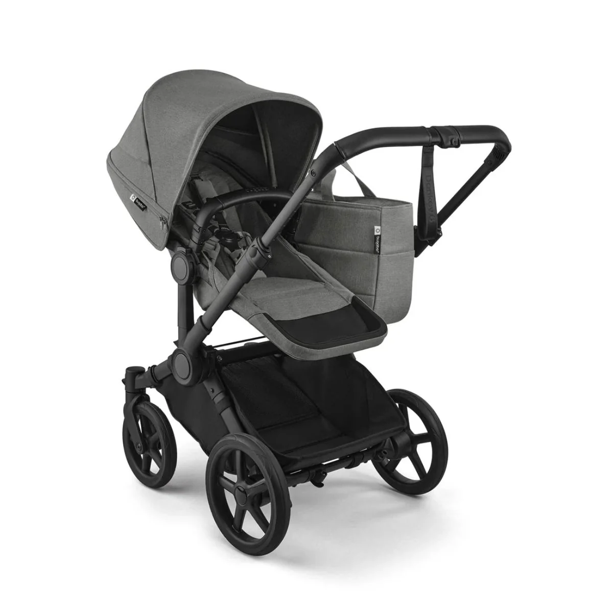 Bugaboo Donkey 6 Complete Single-to-Double Stroller - Black / Moon Grey - Image 5
