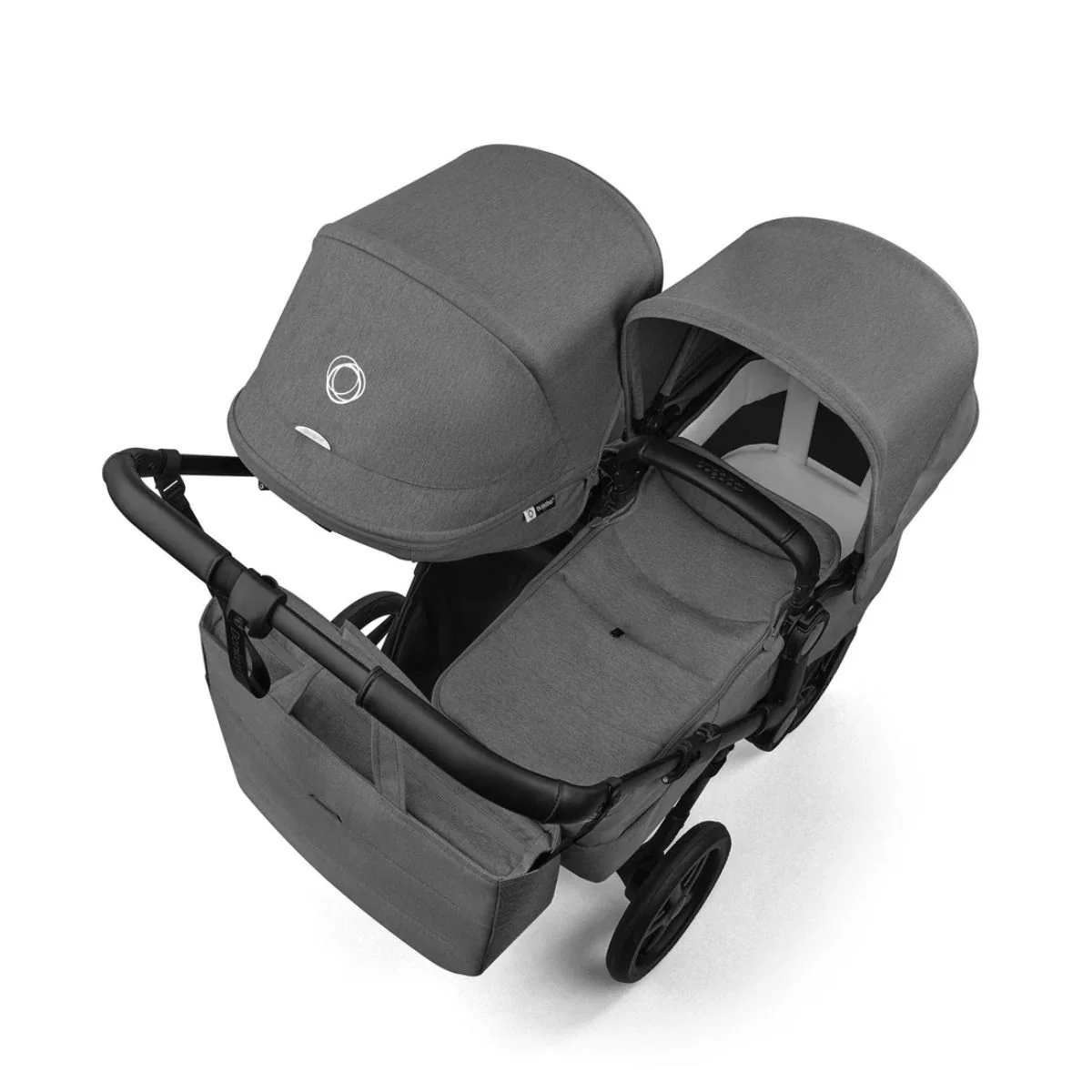 Bugaboo Donkey 6 Complete Single-to-Double Stroller - Black / Moon Grey - Image 9