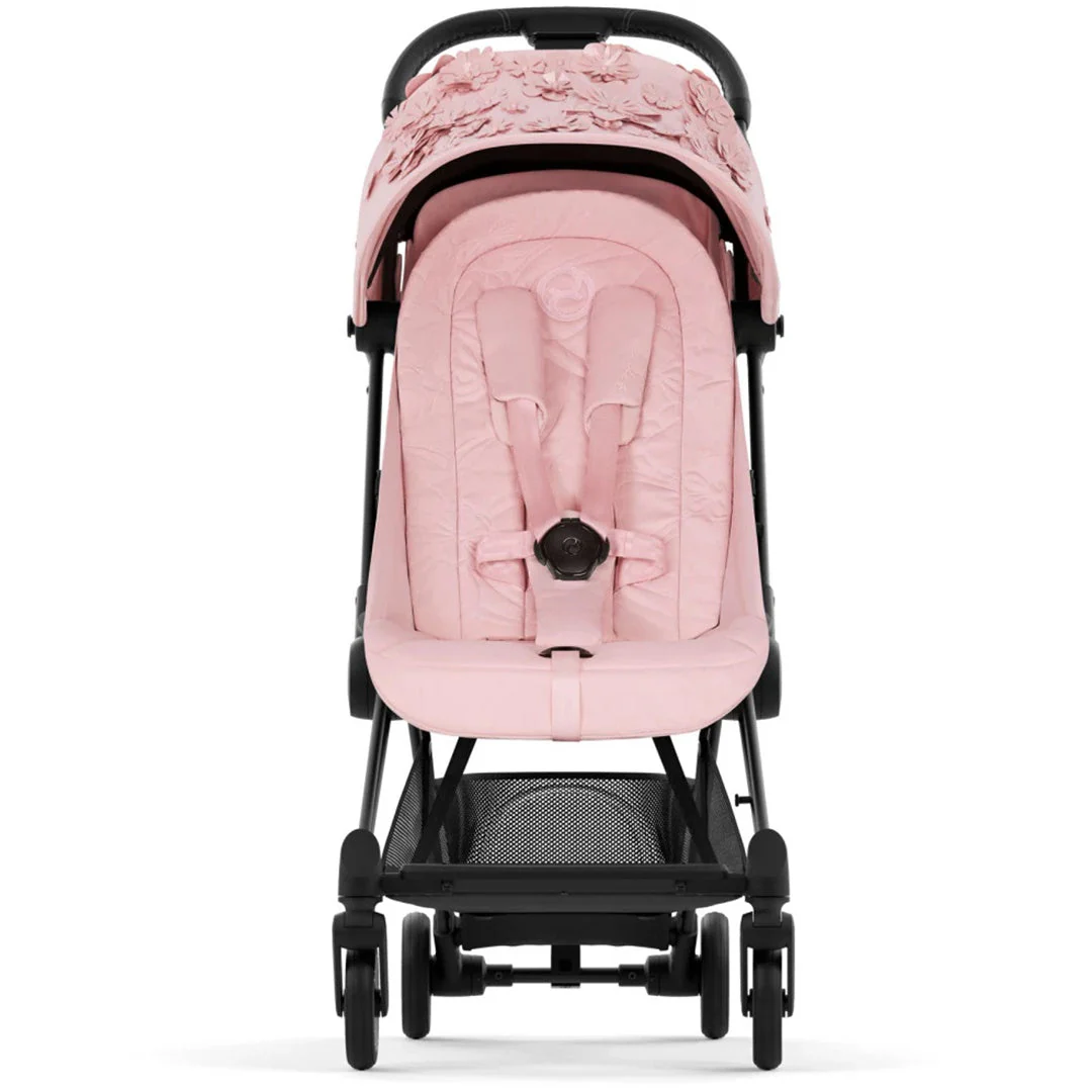 Cybex COYA Compact Stroller Simply Flowers Pink / Matte Black - Image 3