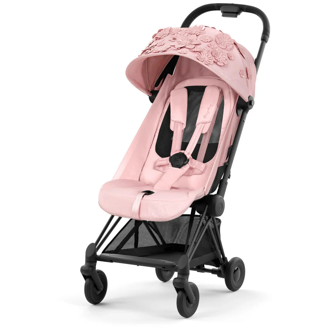 Cybex COYA Compact Stroller Simply Flowers Pink / Matte Black - Image 4