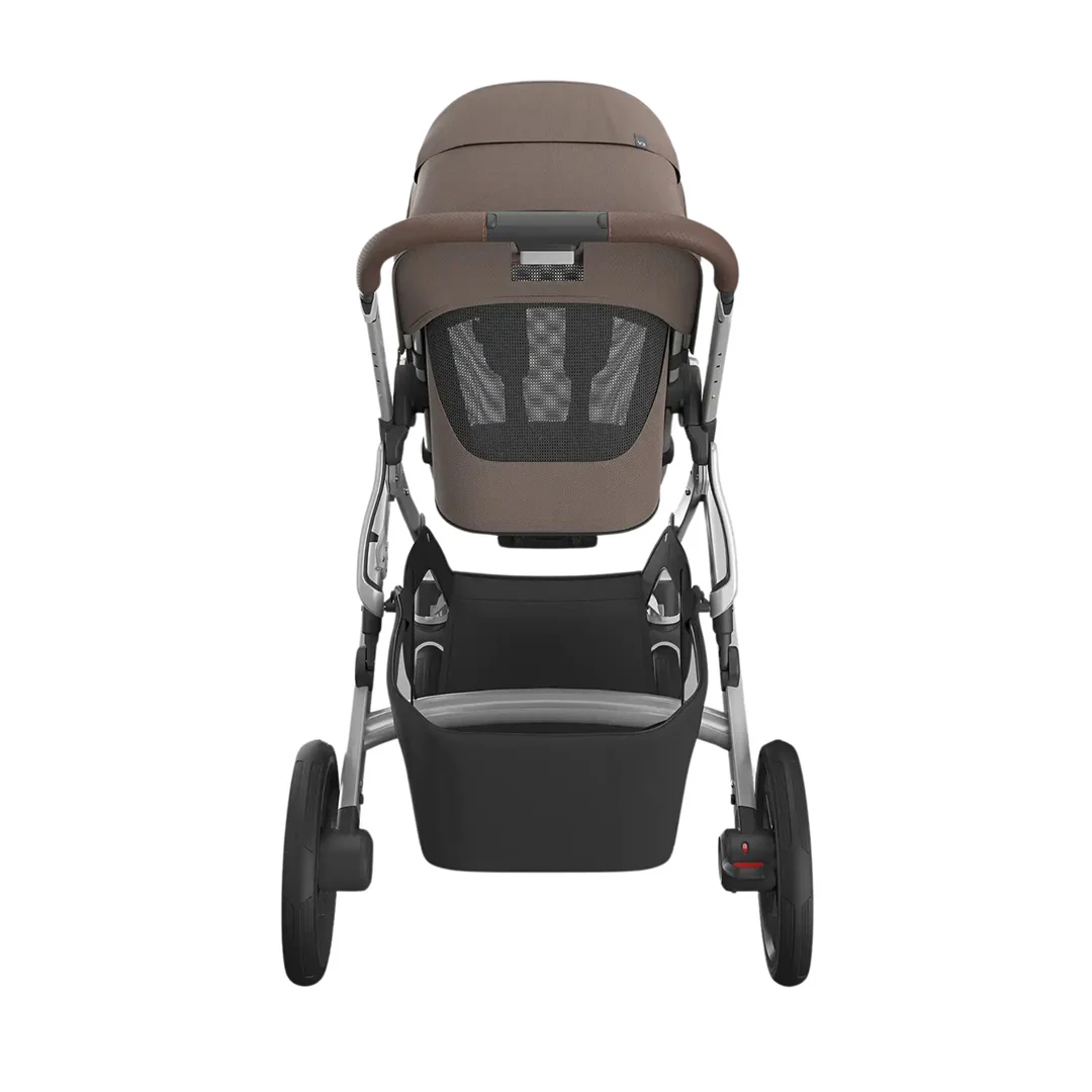 Uppababy Vista V3 Stroller - Theo Dark Taupe/Silver Frame/Chestnut Leather - Image 7