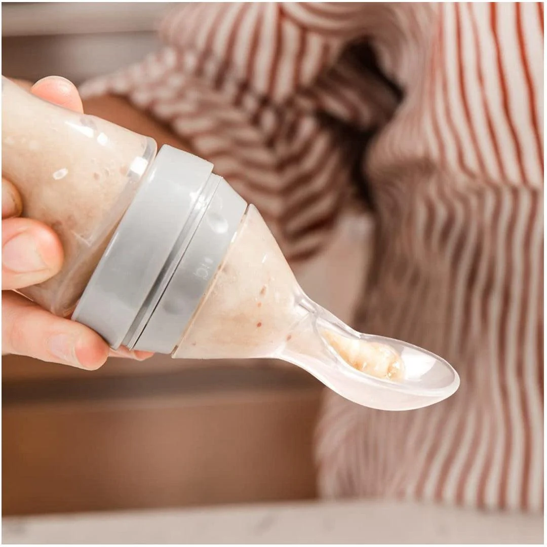 Haakaa Silicone Baby Food Dispensing Spoon Feeder 4oz - Peach - Image 8