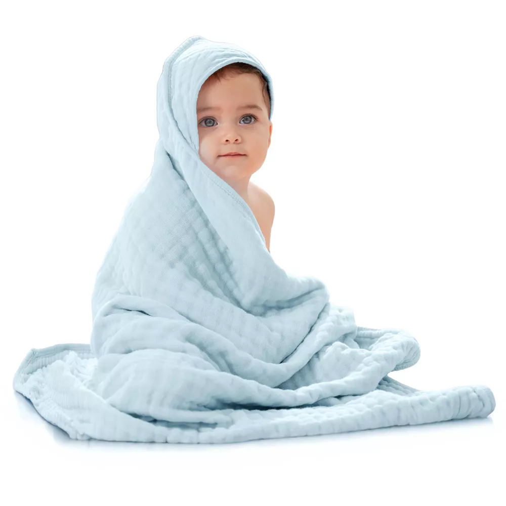 Comfy Cubs Hooded Baby Towels 1 Pack - Sky Blue