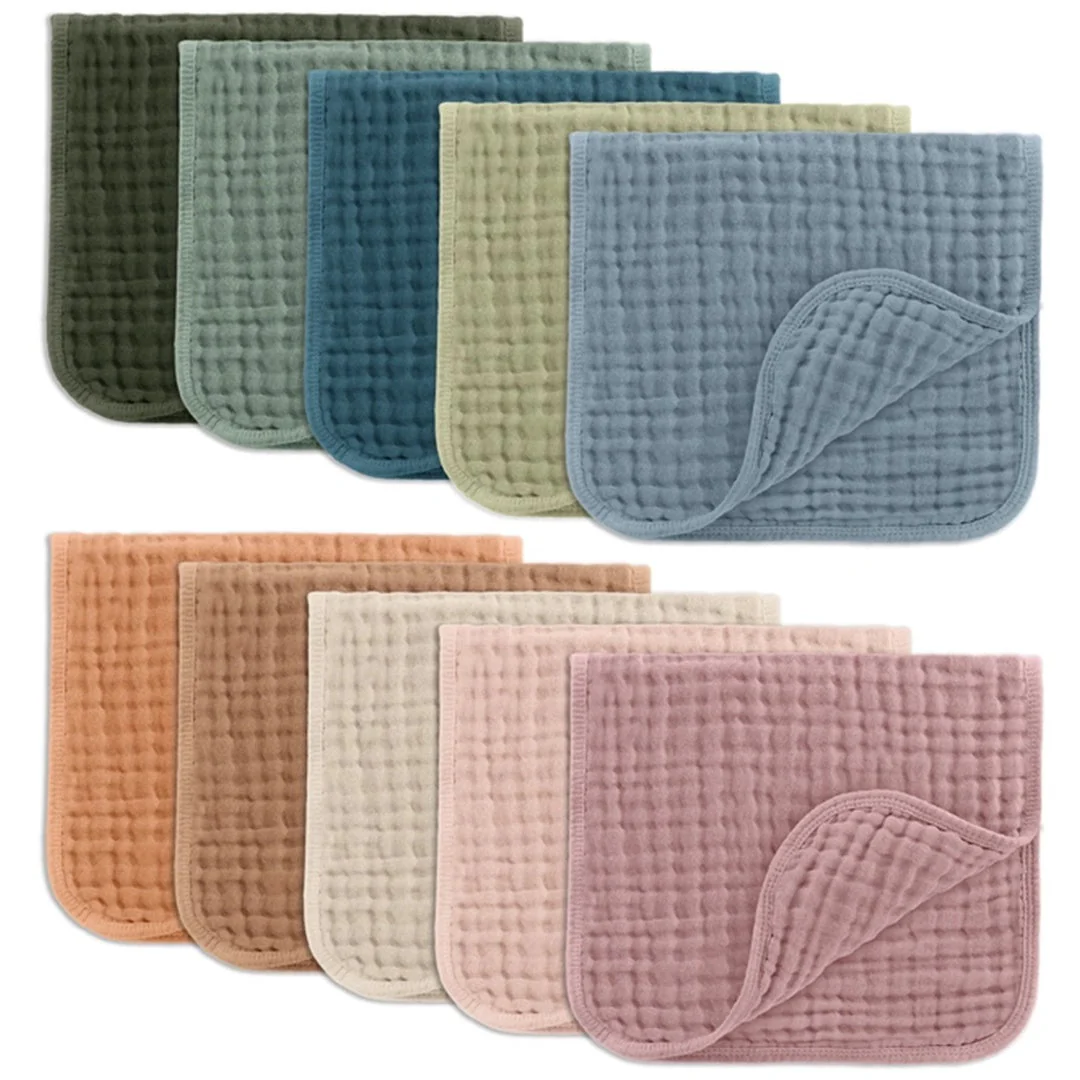 Comfy Cubs Muslin Burp Cloths Pack Of 6 - Blush - Image 2