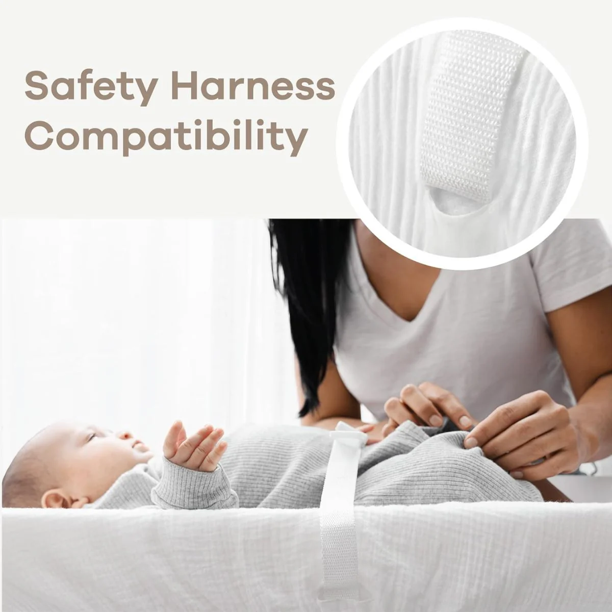 Comfy Cubs Muslin Fitted Changing Pad Cover Universal Fit - White - Image 3