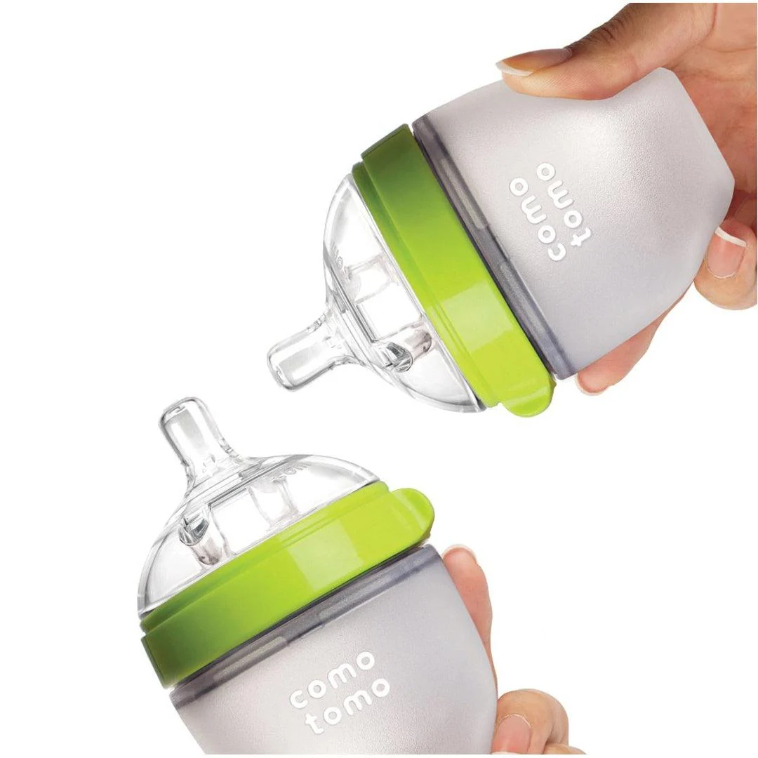 Comotomo Baby Bottle 2 Packs 150ml /5oz Green - Image 2