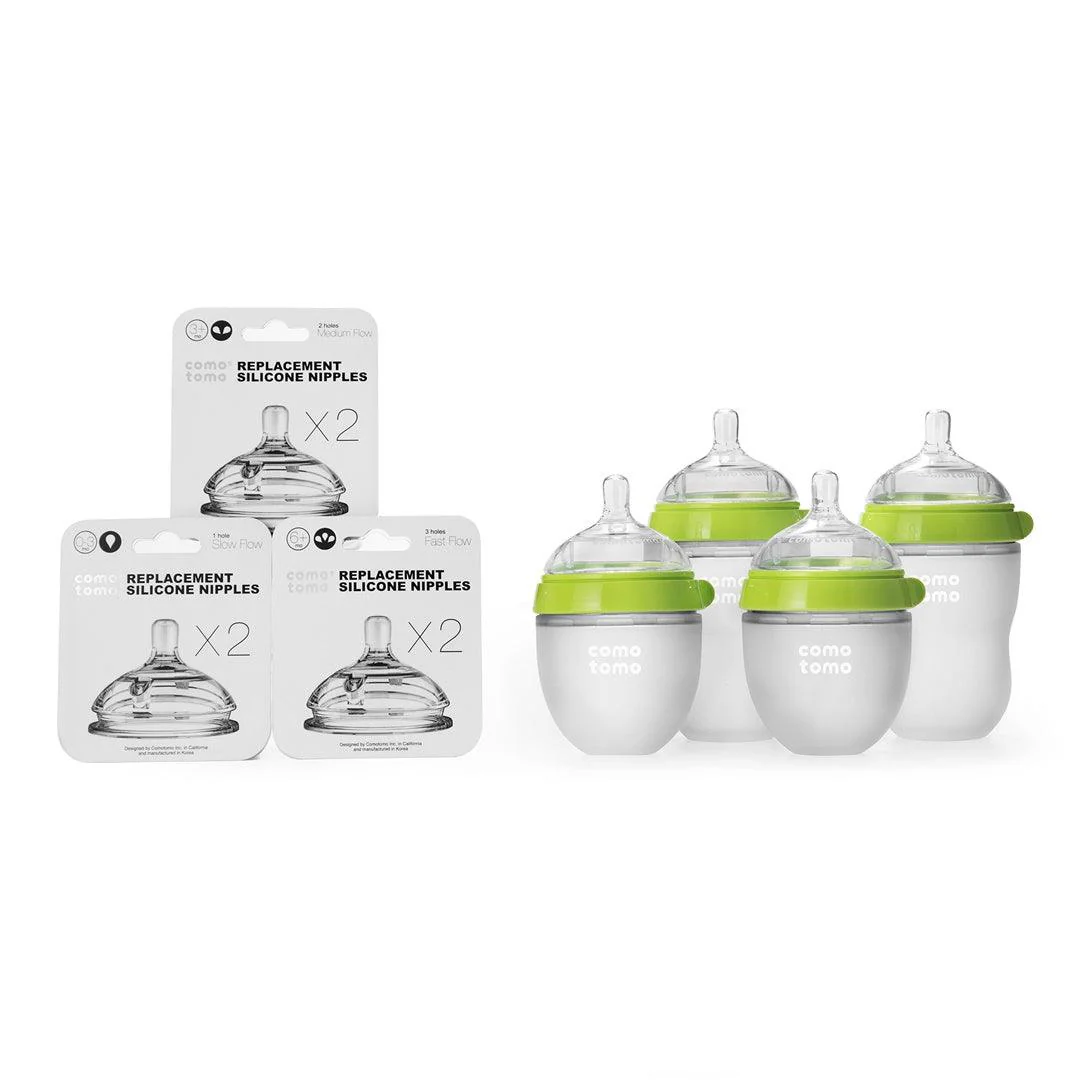 Comotomo Baby Bottle Bundle Green - Image 12