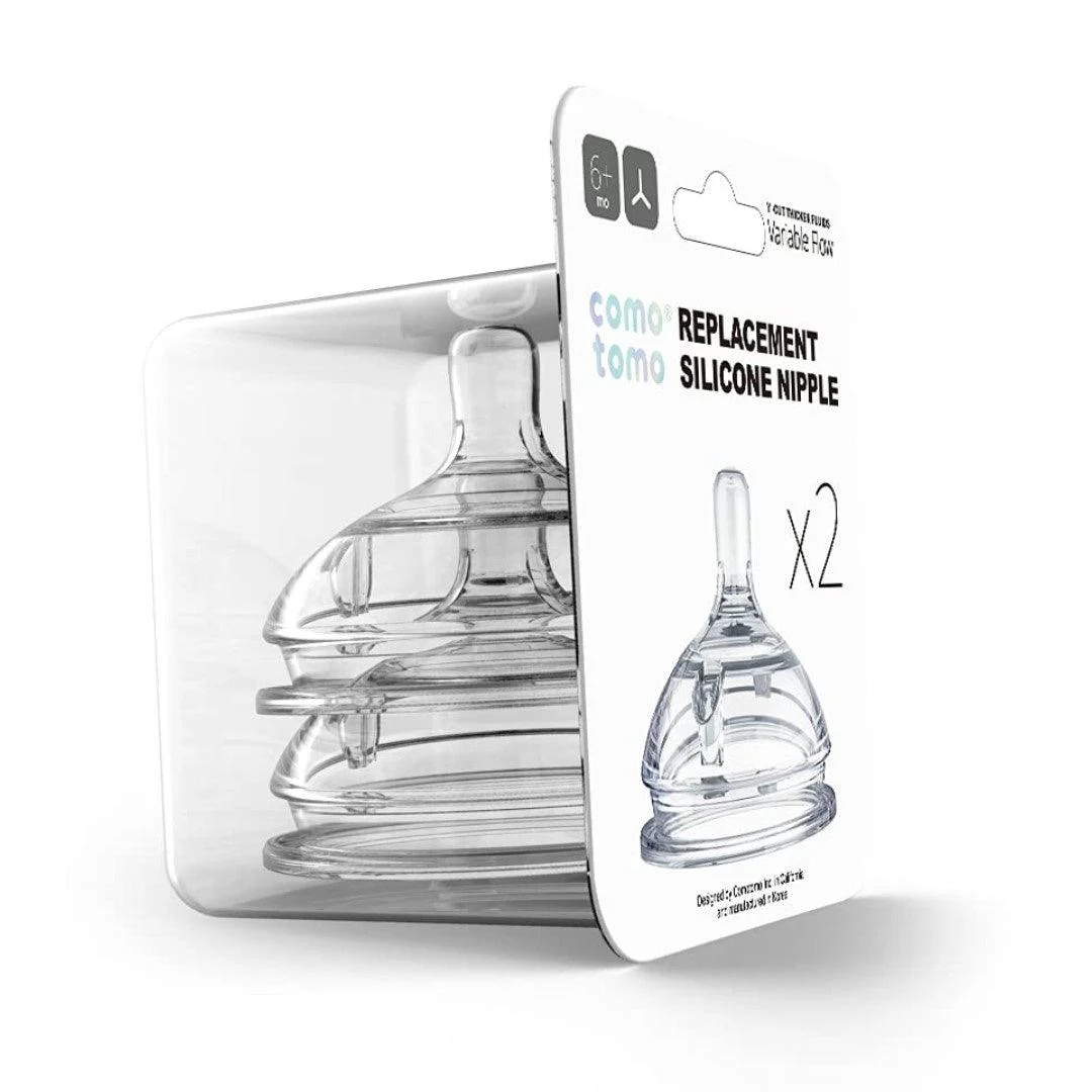 Comotomo Replacement Silicone Nipples Variable Flow 6M - Image 2