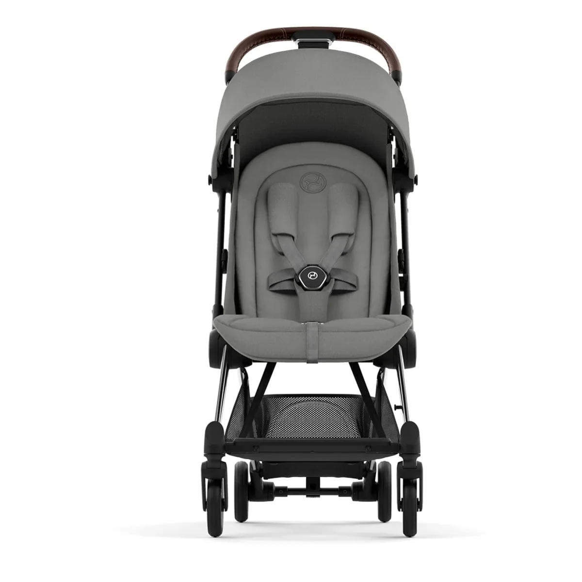 Cybex Coya Compact Stroller - Chrome / Dark Brown / Mirage Grey - Image 3