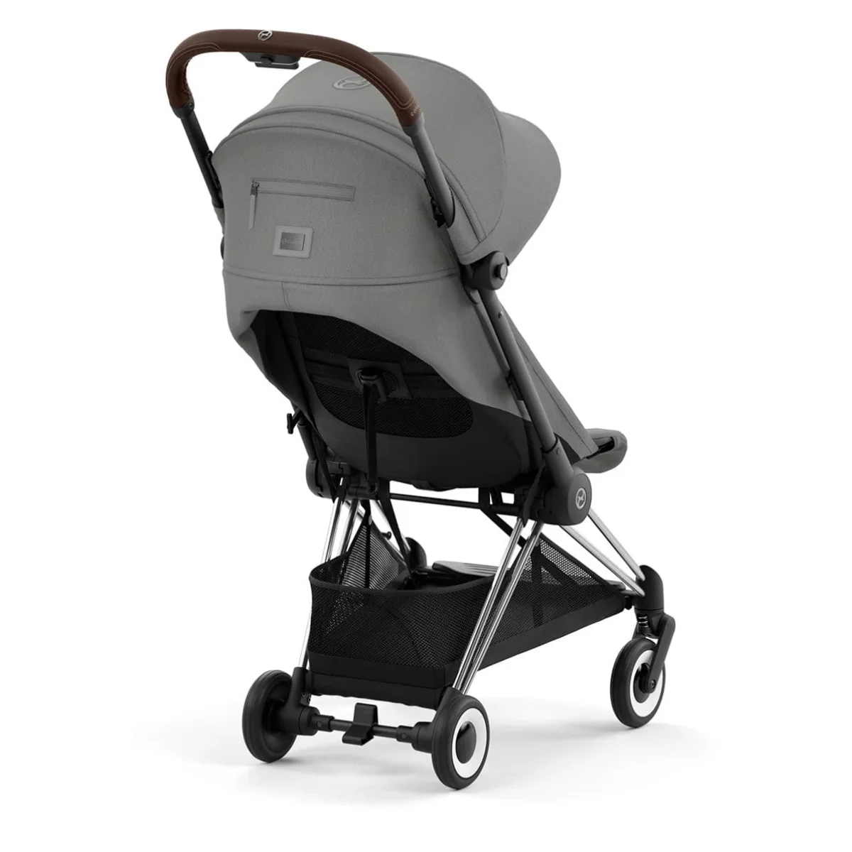 Cybex Coya Compact Stroller - Chrome / Dark Brown / Mirage Grey - Image 6